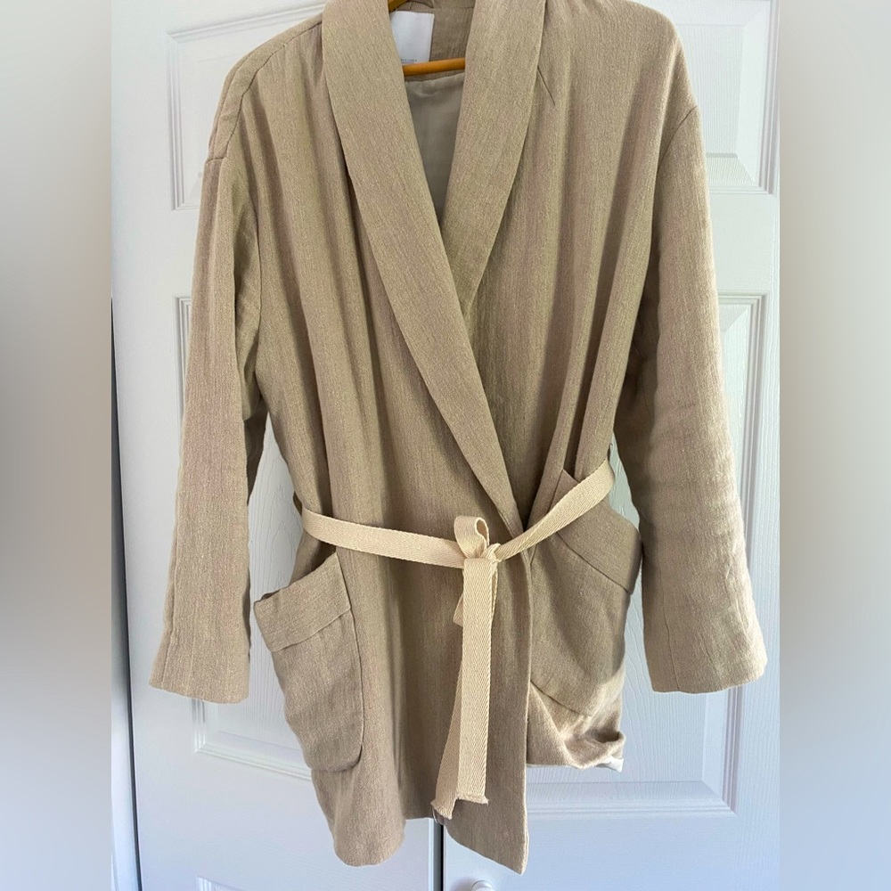 Mango Linen blazer medium - Picture 2 of 5
